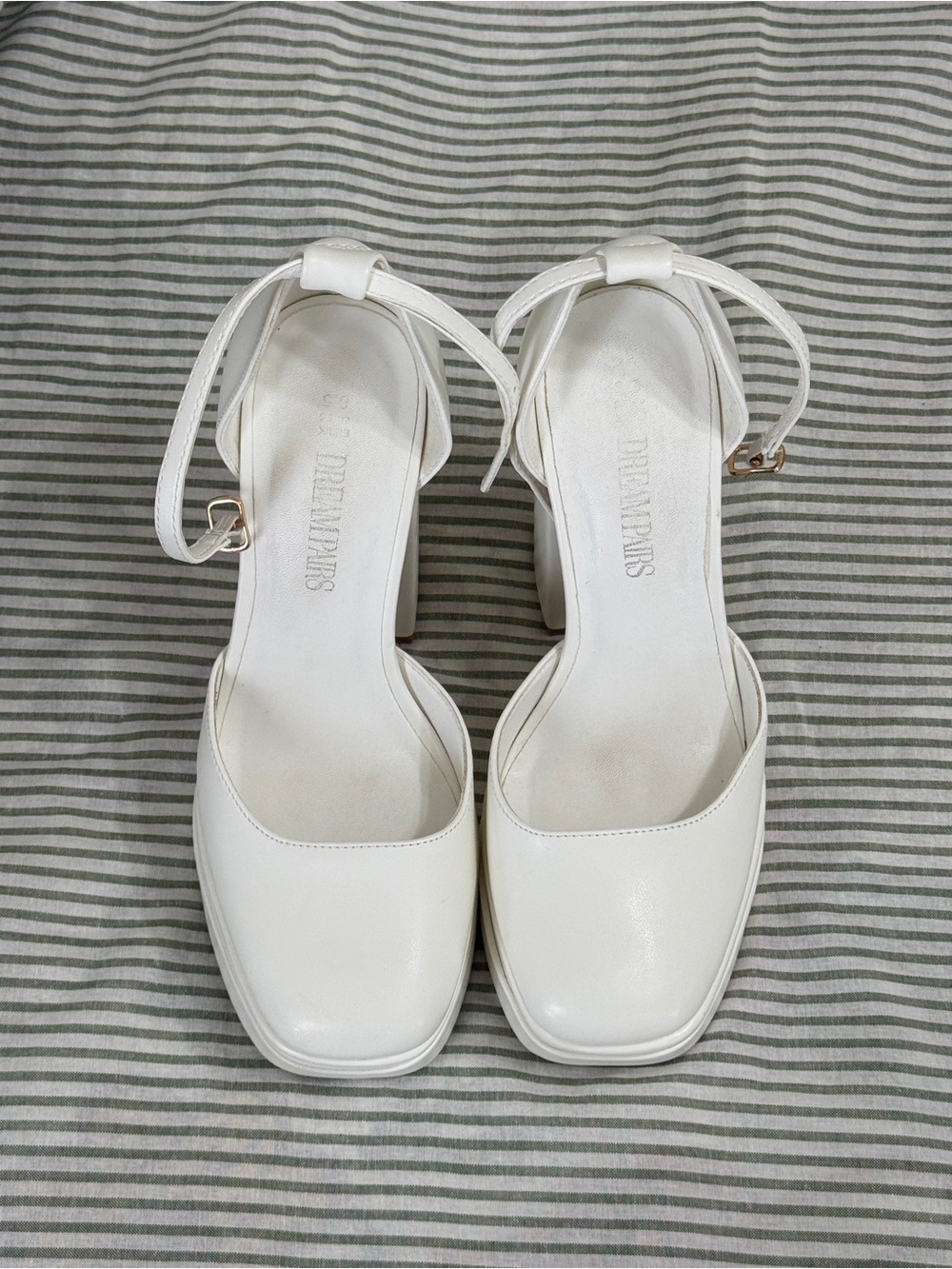 White Platform Block Heels - Dream Pairs - Picture 4 of 4